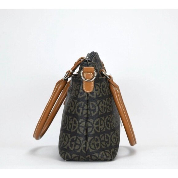 Giani Bernini Block Signature Mini Satchel - Brown Signature New With Tags - Picture 3 of 7